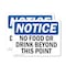 Signmission No Food Or Drink Beyond This Point, 5 in W x Rectangle, Vinyl Decal OS-2PACK-NS-D-35-L-14588 - alternate 1